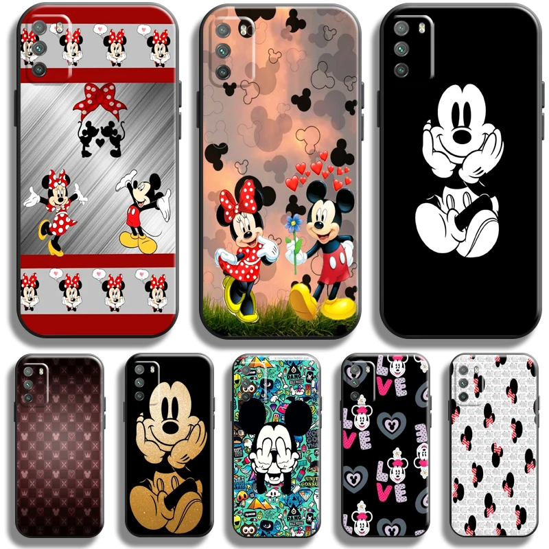 

Mickey Minnie Mouse For Xiaomi Poco X3 PRO NFC X3 GT POCO M3 M3 Pro 5G F3 GT Phone Case Back Silicone Cover Liquid Silicon Soft