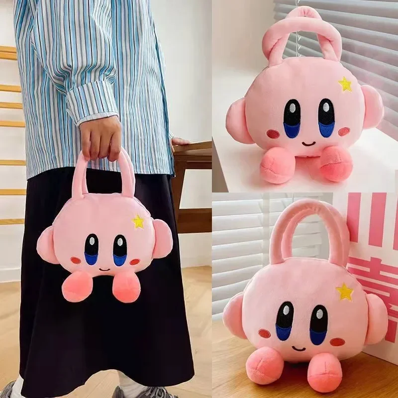 Kirby Kawaii большая сумка для девочек плюшевая хранения макияжа портативная