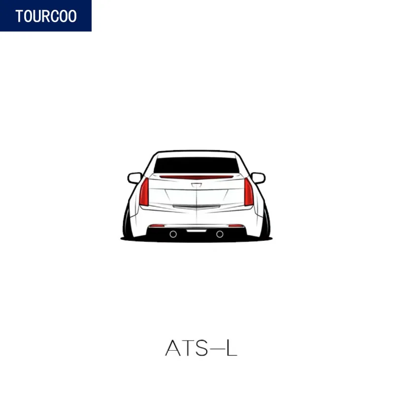 

For Cadillac ATSL CT4 CT6 CTS XT5 Car Styling Reflective Silhouette Sticker Hella Flush Style Waterproof Decor Sticker