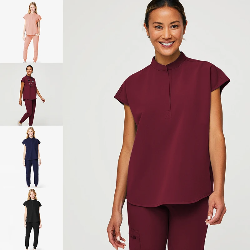 

Новинка, женские топы + брюки, медицинская униформа, хирургическая рубашка с коротким рукавом, униформа для кормления, зоомагазин, модель 2022