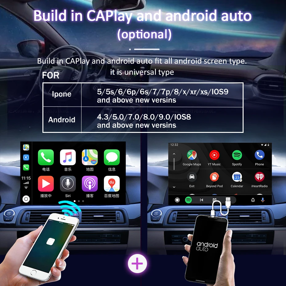 Универсальная Автомагнитола Naviunit 2 din Android 11 с экраном для TOYOTA RAV4 RAV 4 Camry Land Cruiser 100