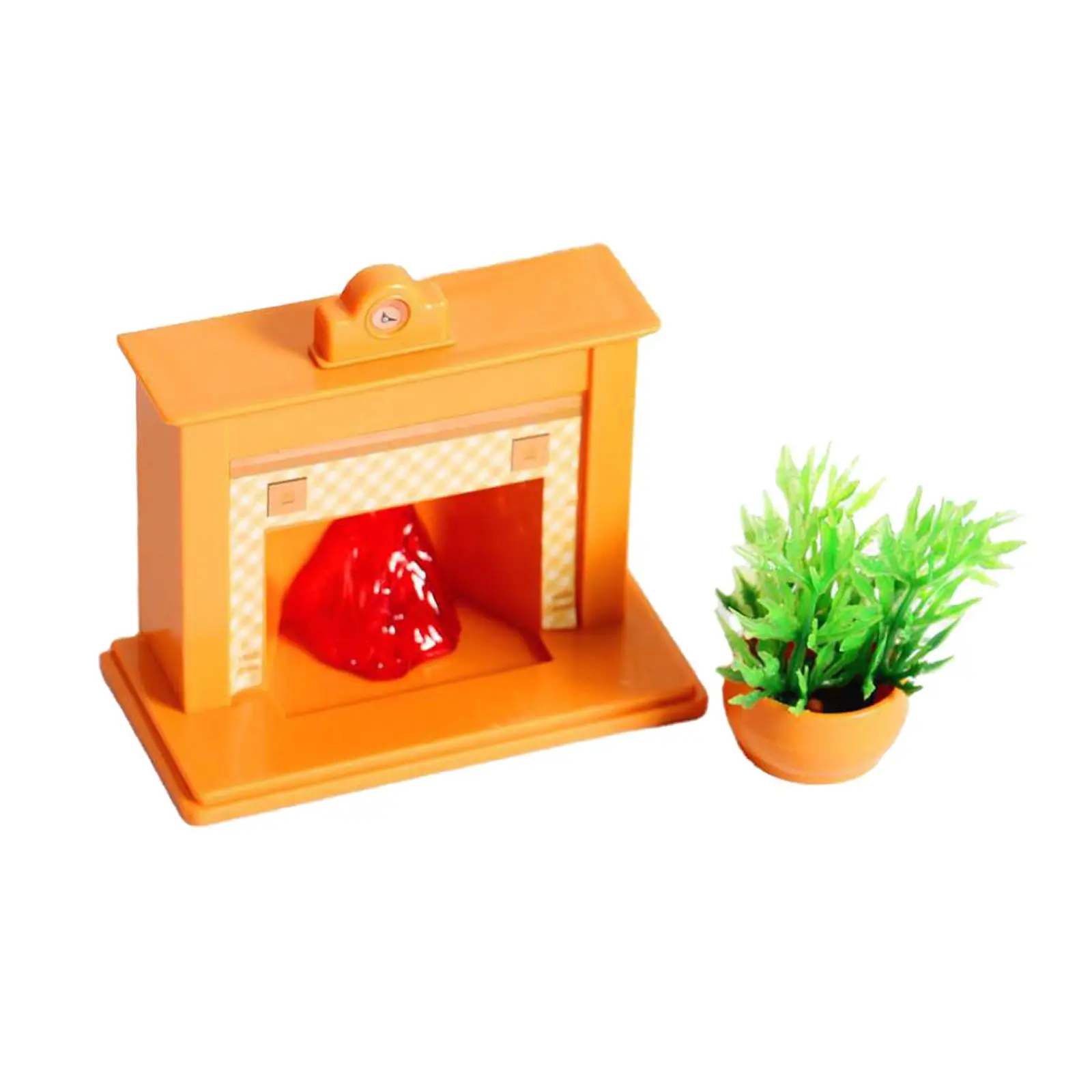 

1/12 Dollhouse Fireplace Factory Clock for Accessory Toy Decoration