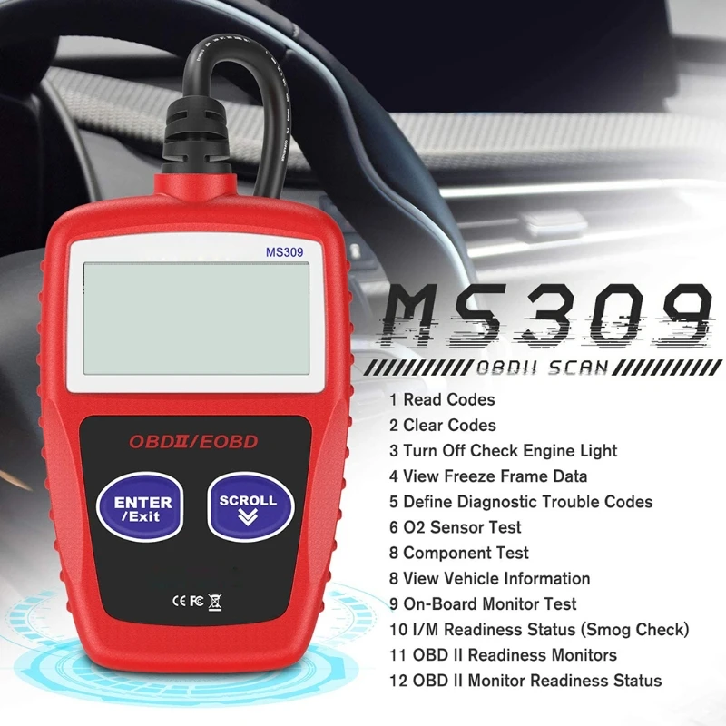 

Handheld OBD2 Scanner,Universal OBD II Car Fault Code Reader Engine Battery Diagnostic Scan Tool for Clearing Fault Code