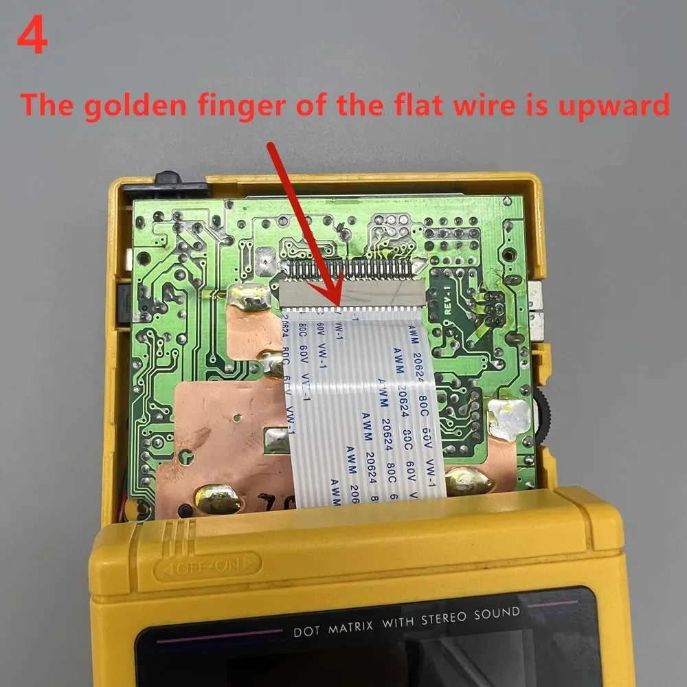 Фото 2,6-дюймовый IPS LCD-экран DMG Game Boy с высокой яркостью, новый корпус, простая установка, готов к использованию, для классических игр. №4