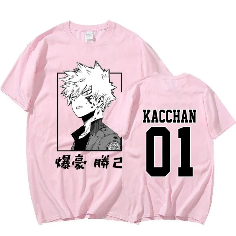 Крутая футболка Bakugou Katsuki с графическим принтом Мужская модная индивидуальная
