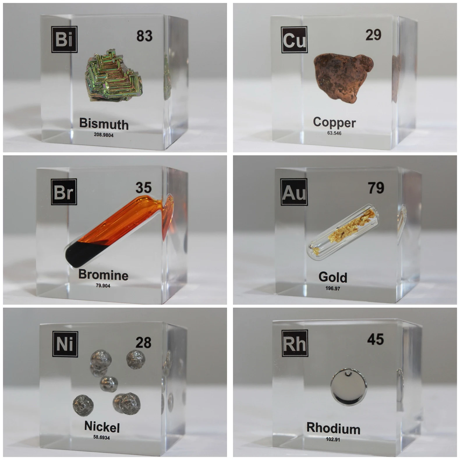

5x5x5cm Element Periodic Cubes With Real Elements Inside, Acrylic Cubes For Teaching Tool And Gift，Cobalt
