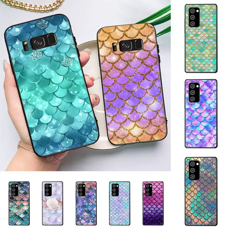 

fish scales Phone Case For Samsung Galaxy Note 10Pro Note 20ultra cover for note20 note 10lite M30S Back Coque