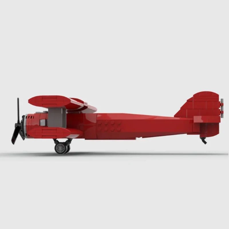 Технические Moc Bricks военная модель аэропорта биплан-истребитель модульные