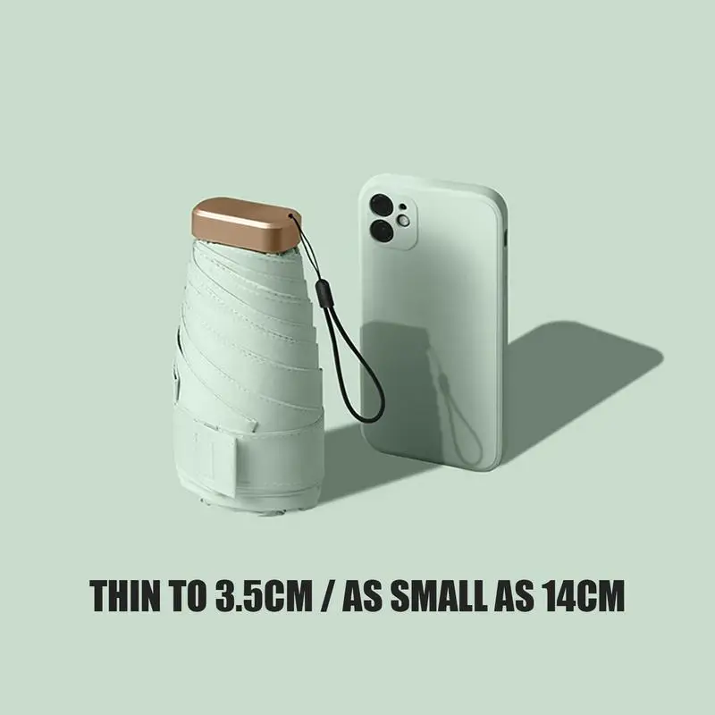 

Зонт от солнца компактный портативный, виниловый мини-зонт для защиты от ультрафиолетовых лучей, дождя и дождя, двойного назначения