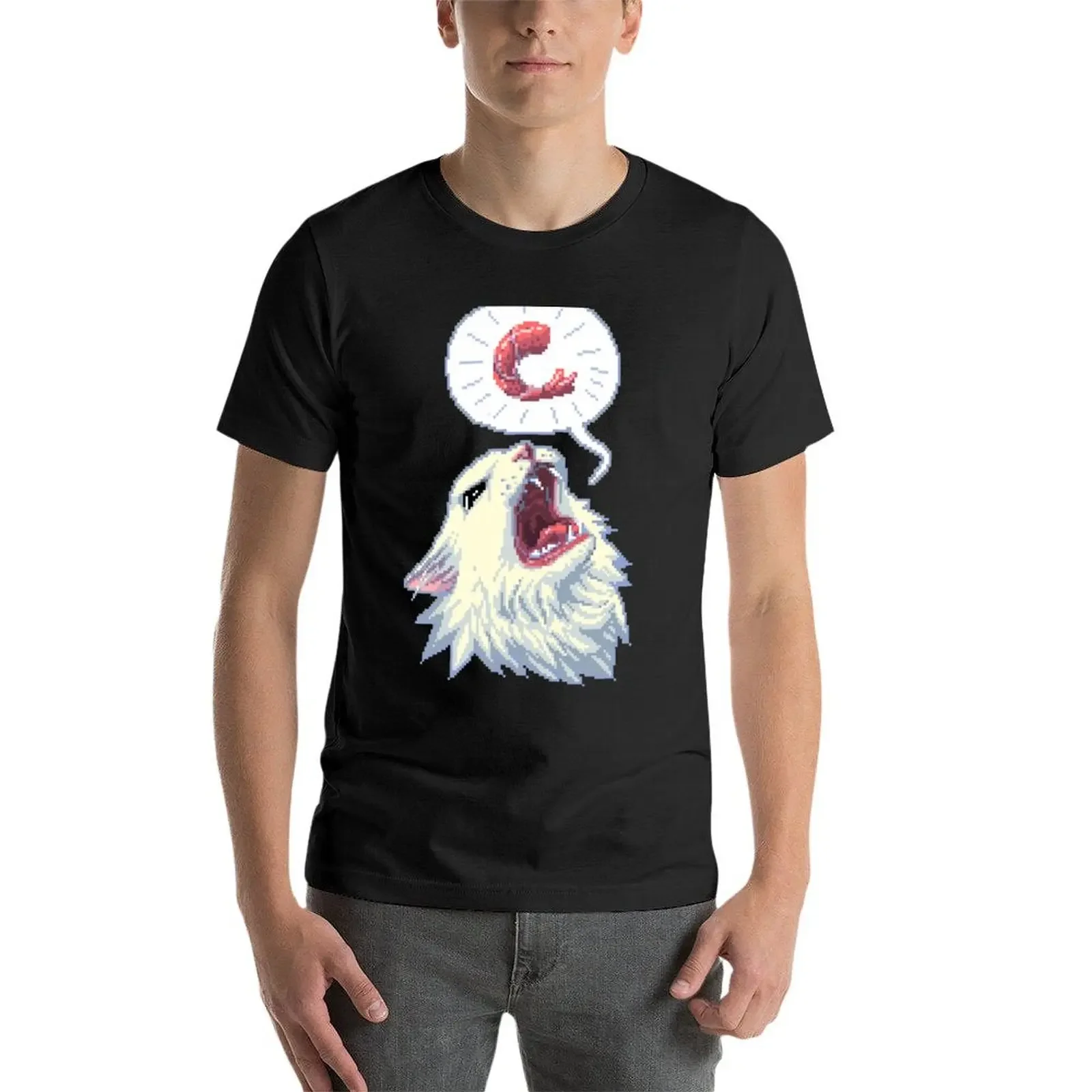 8-битная футболка с изображением креветки Турстон кошка летний топ мужские