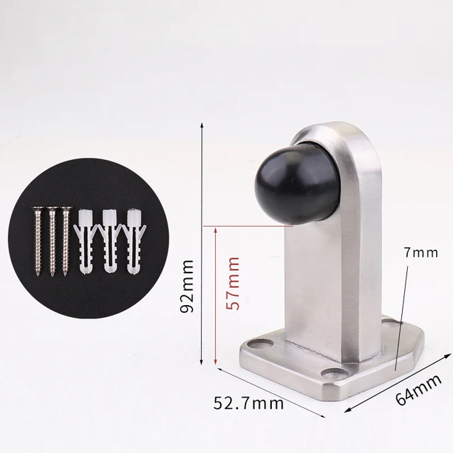 

Anti-Collision Door Stop Glass Door Limiter Stainless Steel Stopper Heavy-Duty Bedroom Bathroom No Punching Door Suction
