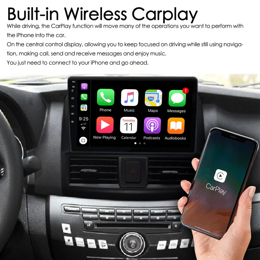 128 ГБ 9-дюймовый сенсорный экран Android 14 для Lifan 720 GPS Стерео Авторадио Автомобильный