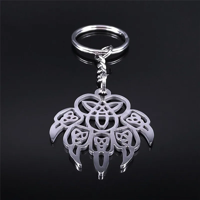 Брелок для ключей из нержавеющей стали серебристого цвета