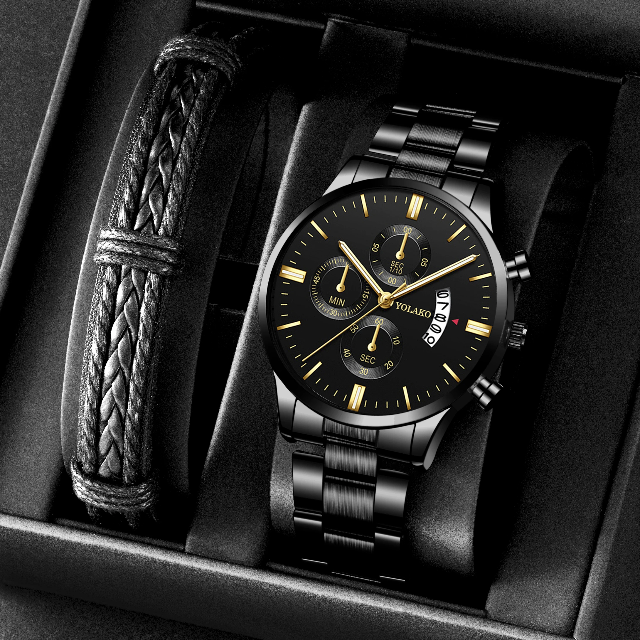 

Часы наручные SMVPBrand Мужские кварцевые, роскошные деловые повседневные, из нержавеющей стали, с кожаным браслетом