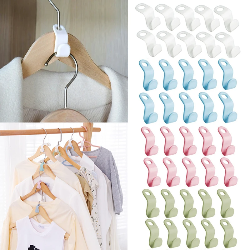 

Saving Hook Hanger Bedroom Organizer Hanger Closet Wardrobe Connector Hooks Hook Space Mini Storage Coat Clothes Wardrobe