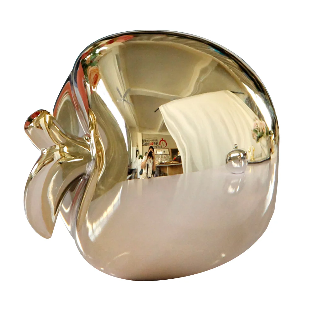 

Fruit Ceramic Christmas Ornament Decoration Table Ornaments Sculpture Desktop Decor Paperweight Golden Applesfigurines Model