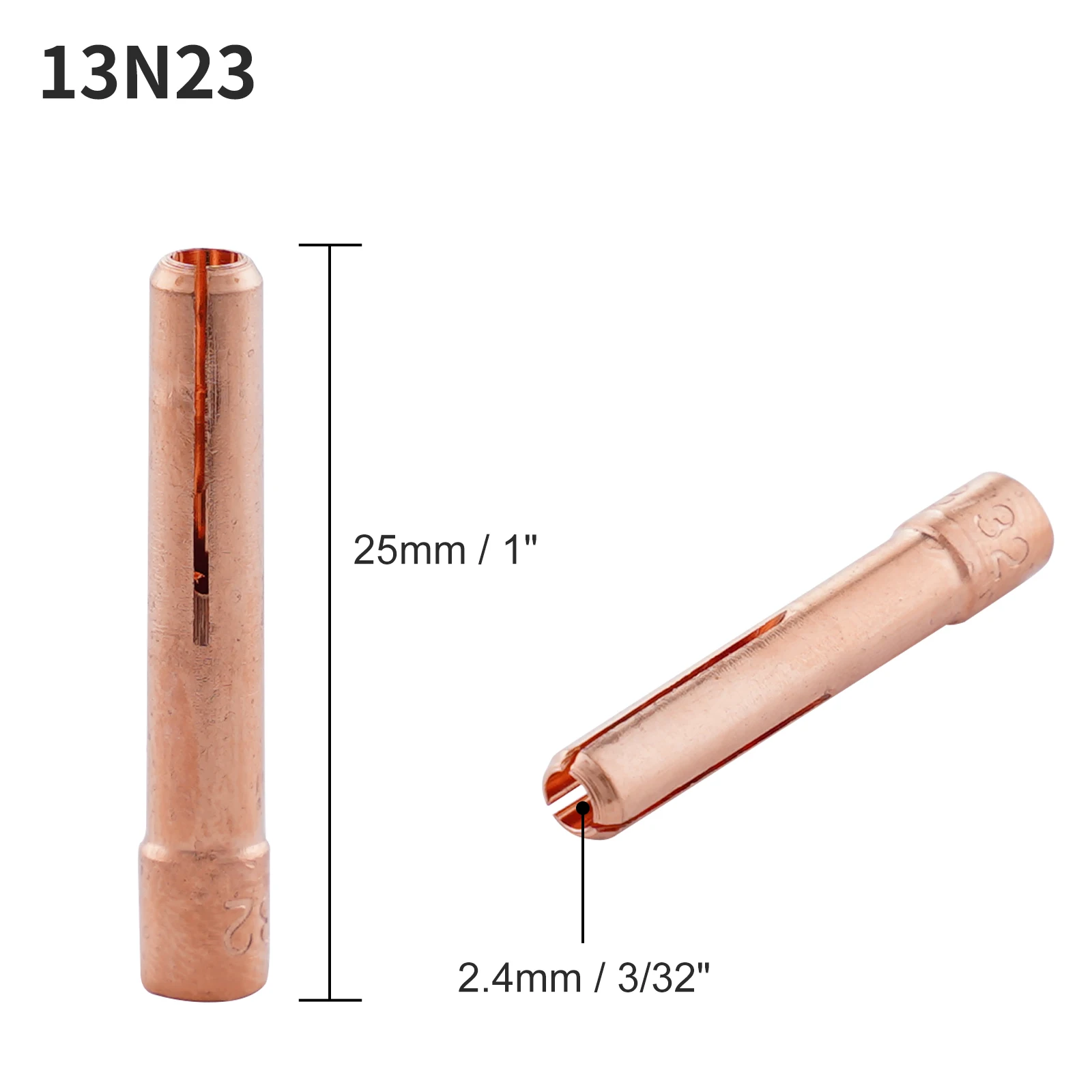 

Цанги для сварки TIG Welding Knight 13N21 13N22 13N23 13N24 1,0/1,6/2,4/3,2 мм