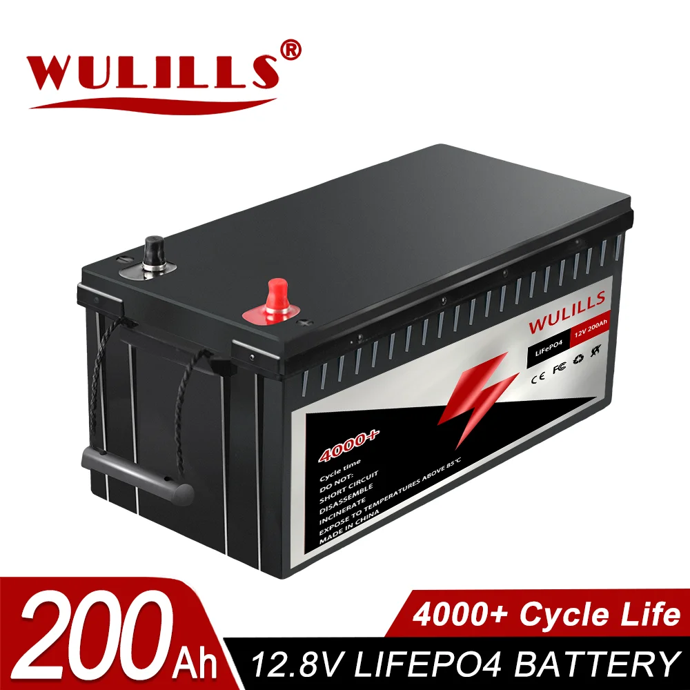12V 200Ah LiFePO4 Battery Built-in  BMS Lithium Battery for Replacing Most of Backup Power Home Energy Storage Off-Grid  RV
