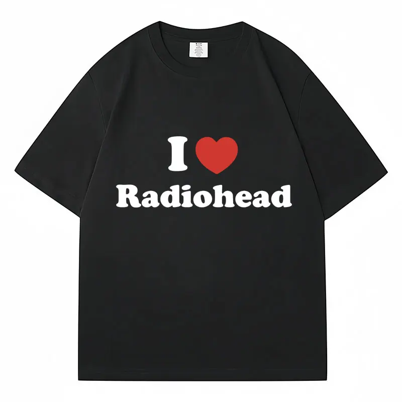I Love Radiohead модная футболка с принтом большого размера из 100% хлопка для мужчин и