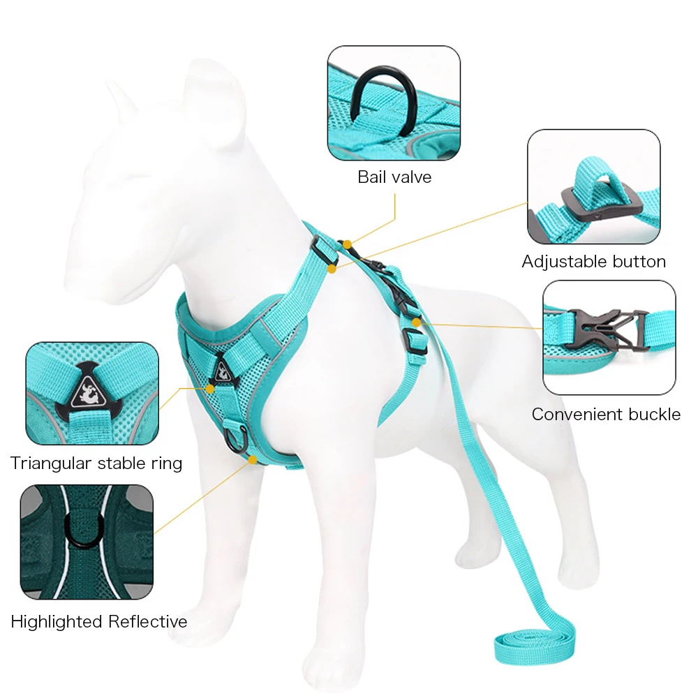 

Светоотражающий дышащий поводок для собак и кошек