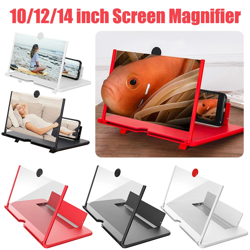 

Увеличитель экрана 14/12/10 дюймов 3D, увеличитель экрана для смартфона, Увеличенный экран, держатель для телефона