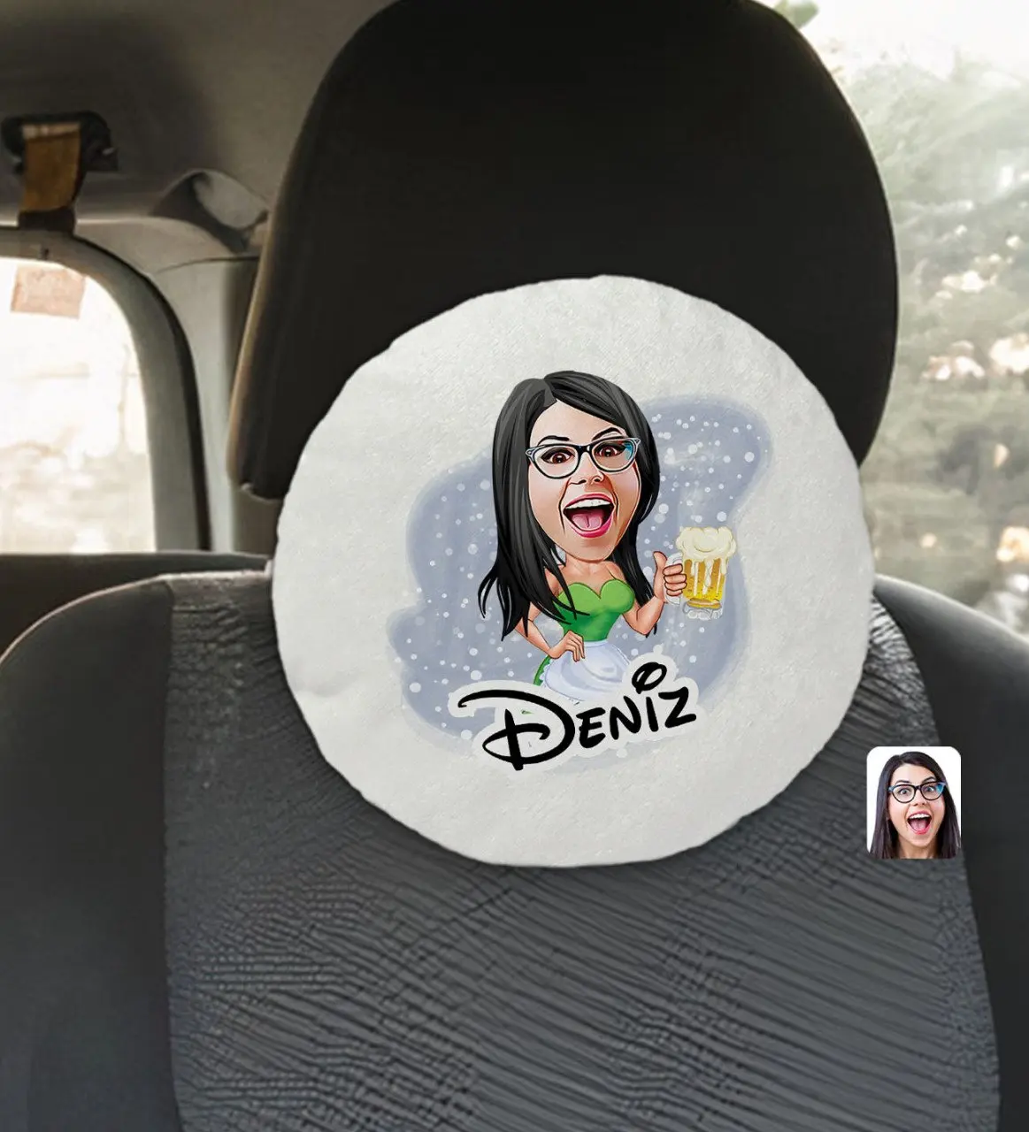 

Персонализированное женское карикатурное круговое автомобильное сиденье yastığ--- 30