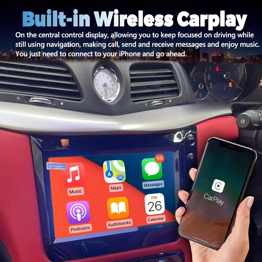 Панель переменного тока с экраном Android автомобильное радио для Maserati GranTurismo GT/GC