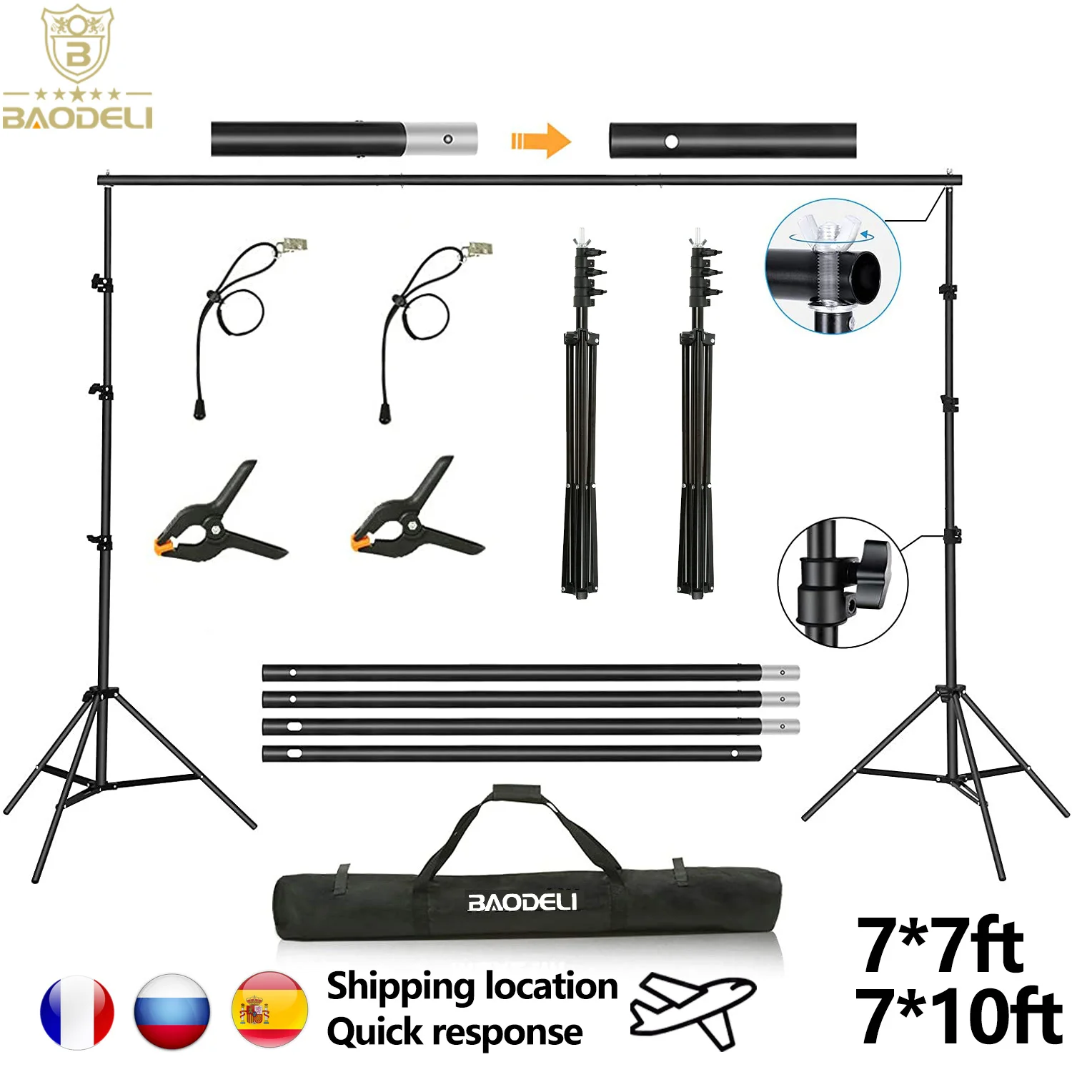 Pano de Fundo Fotografia Estúdio Suporte Foto Vídeo Fundo Kit Sistema Apoio Cenário Prateleira Quadro Luz