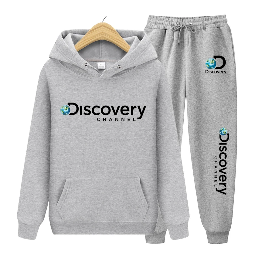 

Discovery Channel Men Women Tracksuit Sets 2023 Autumn Winter Mens Hooded Jacket+Pants Suit Men's Casual Sportswear Sets Male