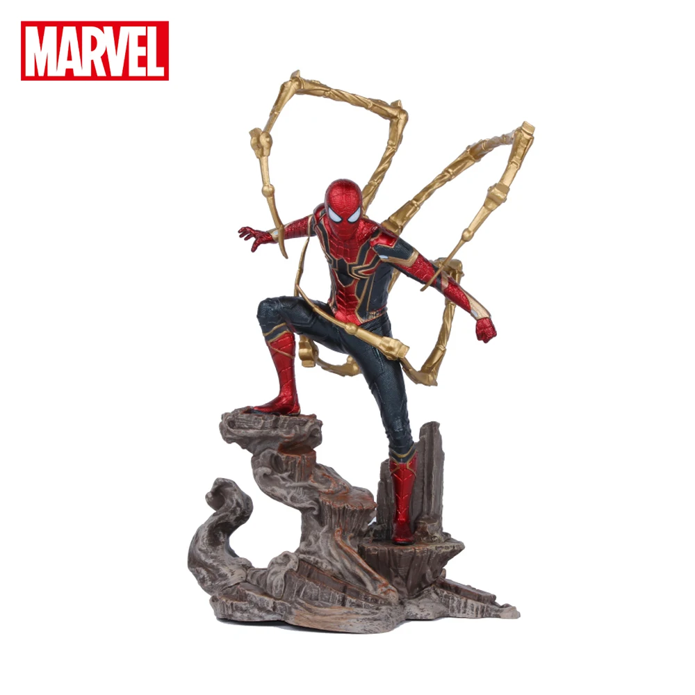 

Фигурка Человека-паука из чугуна Марвел, модель куклы-модели Человека-паука, статуя из коллекции высокого качества, украшение, подарок на де...