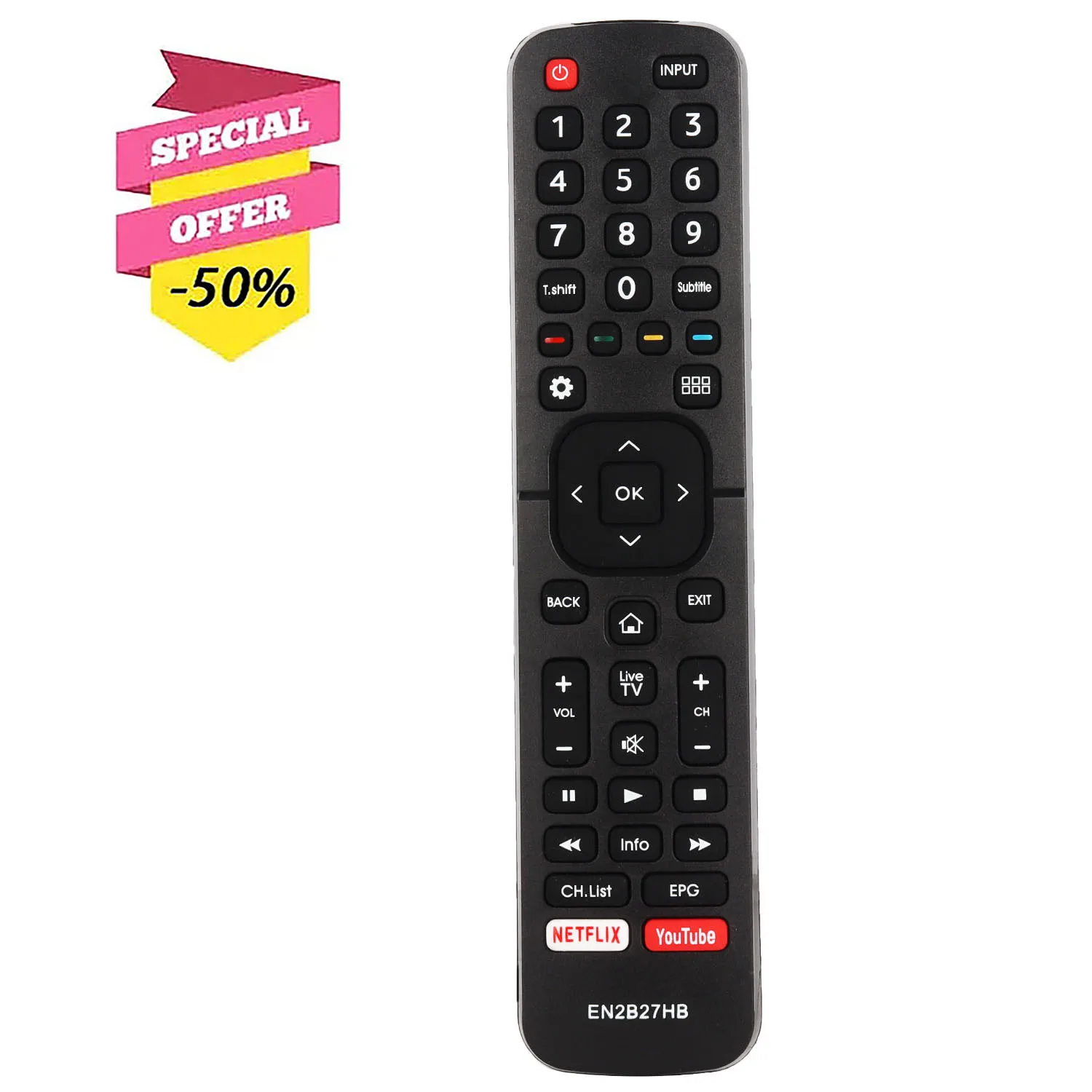 EN2B27HB новый пульт дистанционного управления для Hisense Smart LED TV 55K3140PW 40K3300UW 50K32 1UWT контроллер с кнопками NETFLIX и YouTube