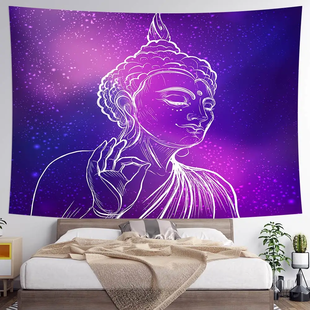 Индийский гобелен в виде чакр Будды большого размера украшение для стен мандалы