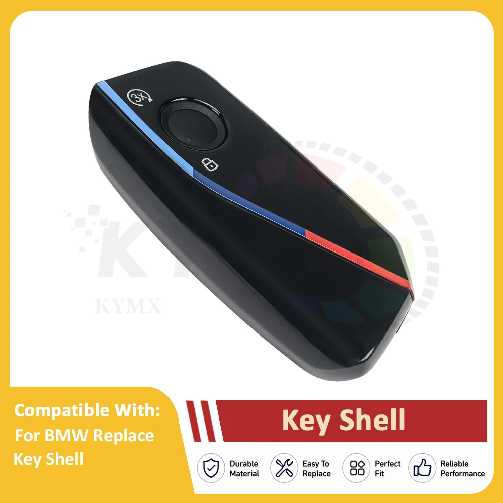 Фото Сменный корпус ключа KYMX с 3 кнопками запуска для BMW 2023+ 2 MPV U06 X1 U11 X2 U10 U Chassis, серебристый или черный. №4