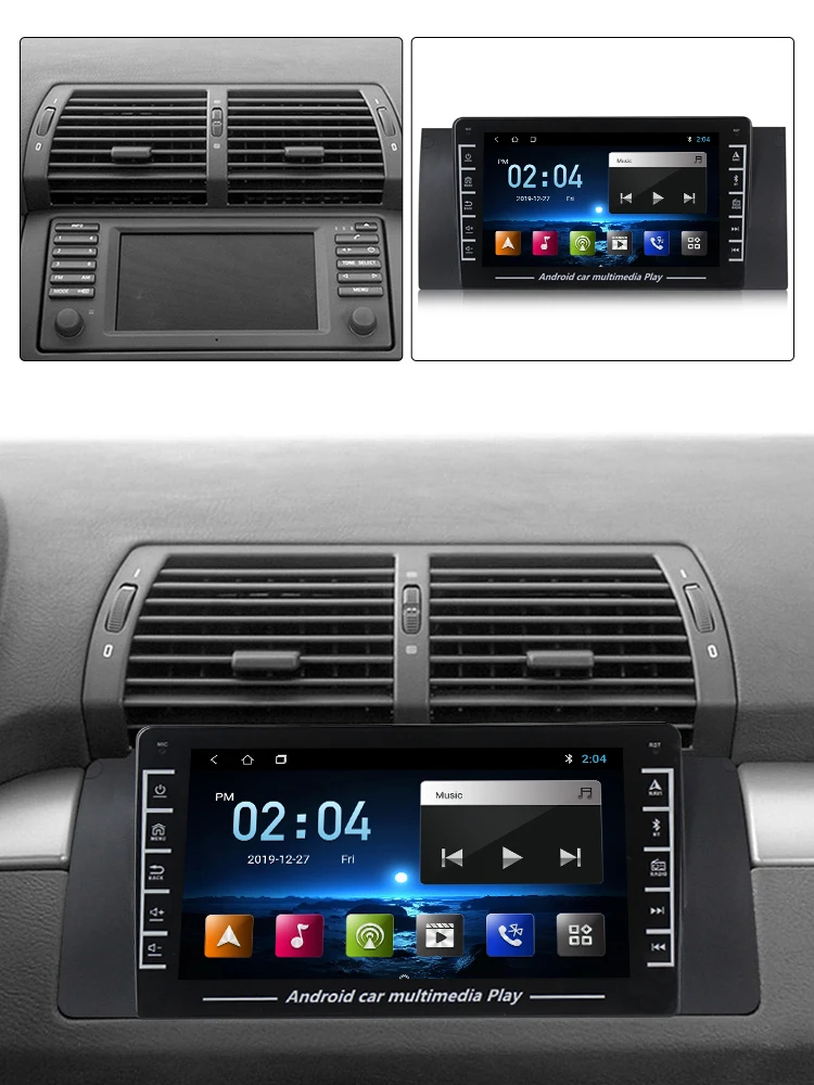 Автомагнитола 2Din Android WIFI BT мультимедийный видеоплеер для BMW 5 E39 E53 X5 1995-2001 2002 2003 2004
