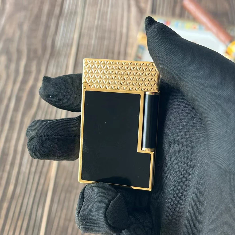 

Удивительный Парижский бренд, классическая роскошная винтажная Зажигалка для сигарет Line 2, лаковая ветрозащитная звуковая Подарочная зажигалка для мужчин