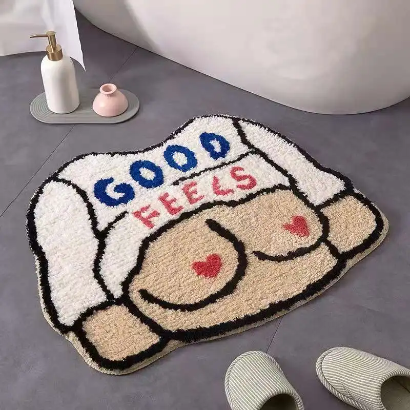 

Funny thickened bathroom carpet fashion cartoon absorbent soft floor mat living room door mat non-slip bathroom floor mat