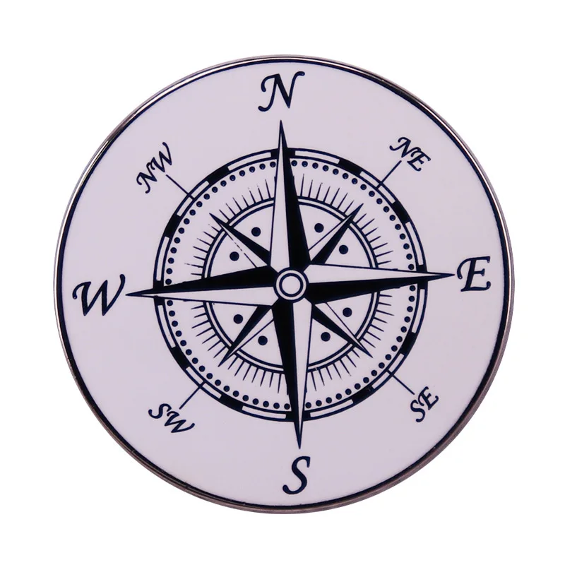 

Compass Outdoor Adventure Sailing Adventure Television Brooches Badge for Bag Lapel Pin Buckle Jewelry Gift For Friends