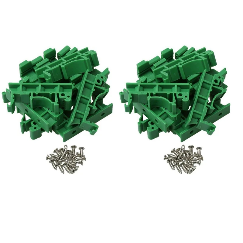 

100Pcs DRG-01 PCB For DIN 35 Rail Mount Mounting Support Adapter Circuit Board Bracket Holder Carrier Clips Connectors