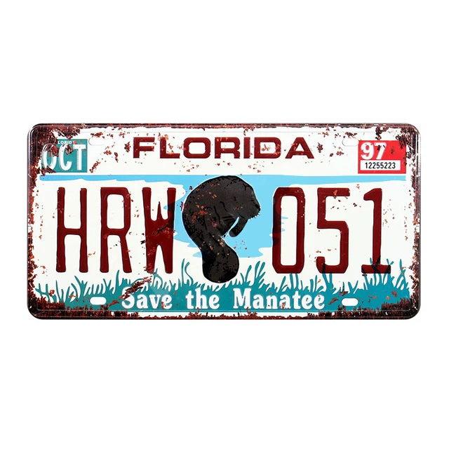 Американская Флорида Техас Мэриленд Миссисипи номерной знак потертый винтажный