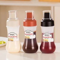 5 hole squeeze type sauce bottle with scale 350ml condiment bottle with nozzles ketchup mustard sauce bottles olive oil bottles