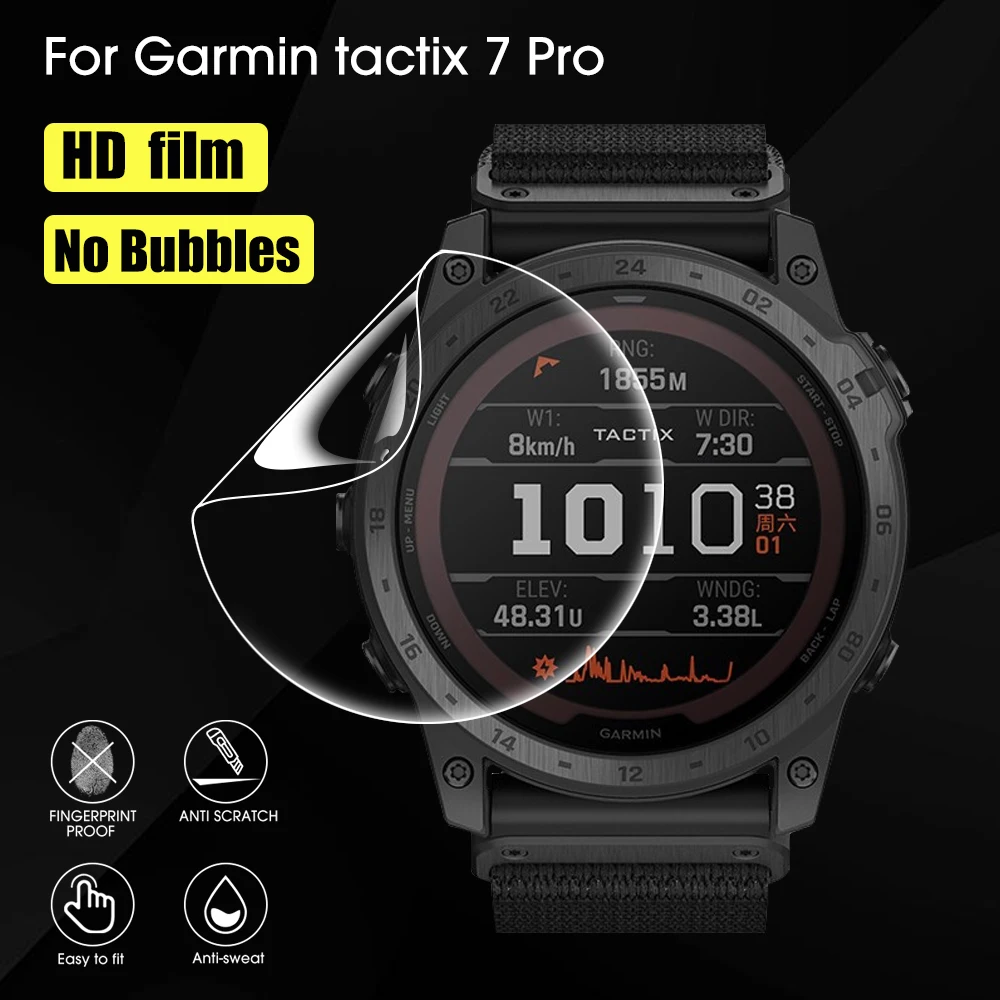

For Garmin Tactix 7 Pro Smart Watch Soft TPU Hydrogel Film Ultra Clear Screen Protector For Tactix 7Pro Garmin Anti-scratch Film
