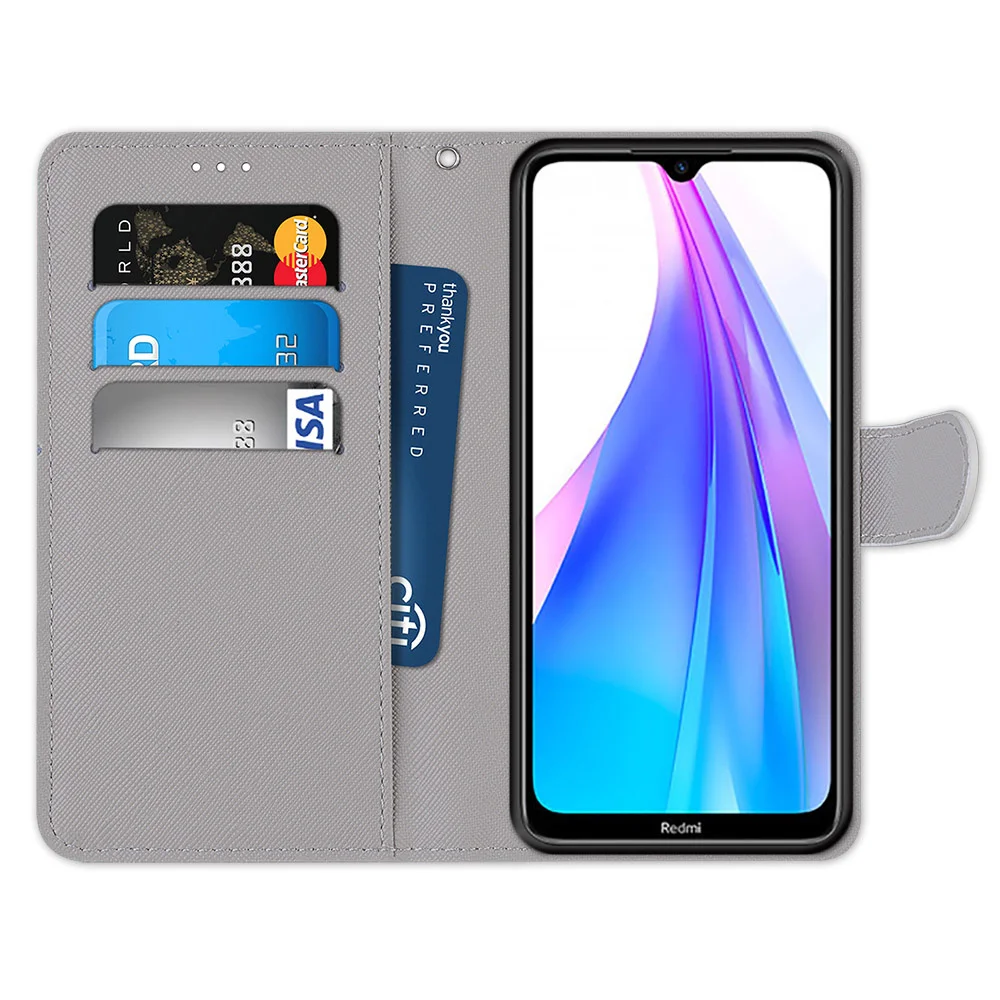 Чехол для Xiaomi Redmi Note 8T чехлы телефонов сумка из искусственной кожи флип-кошелек