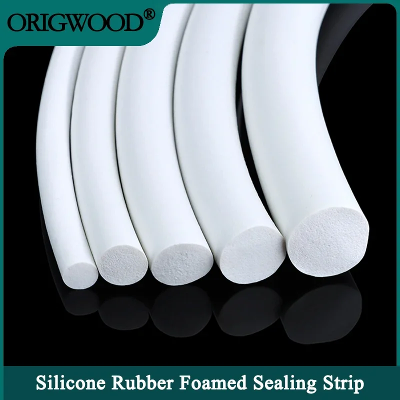 

1/3/5 м силиконовая резиновая вспененная полоса круглая фотовспененная белая губчатая подставка уплотнительные полосы VMQ пенообразовательный шнур