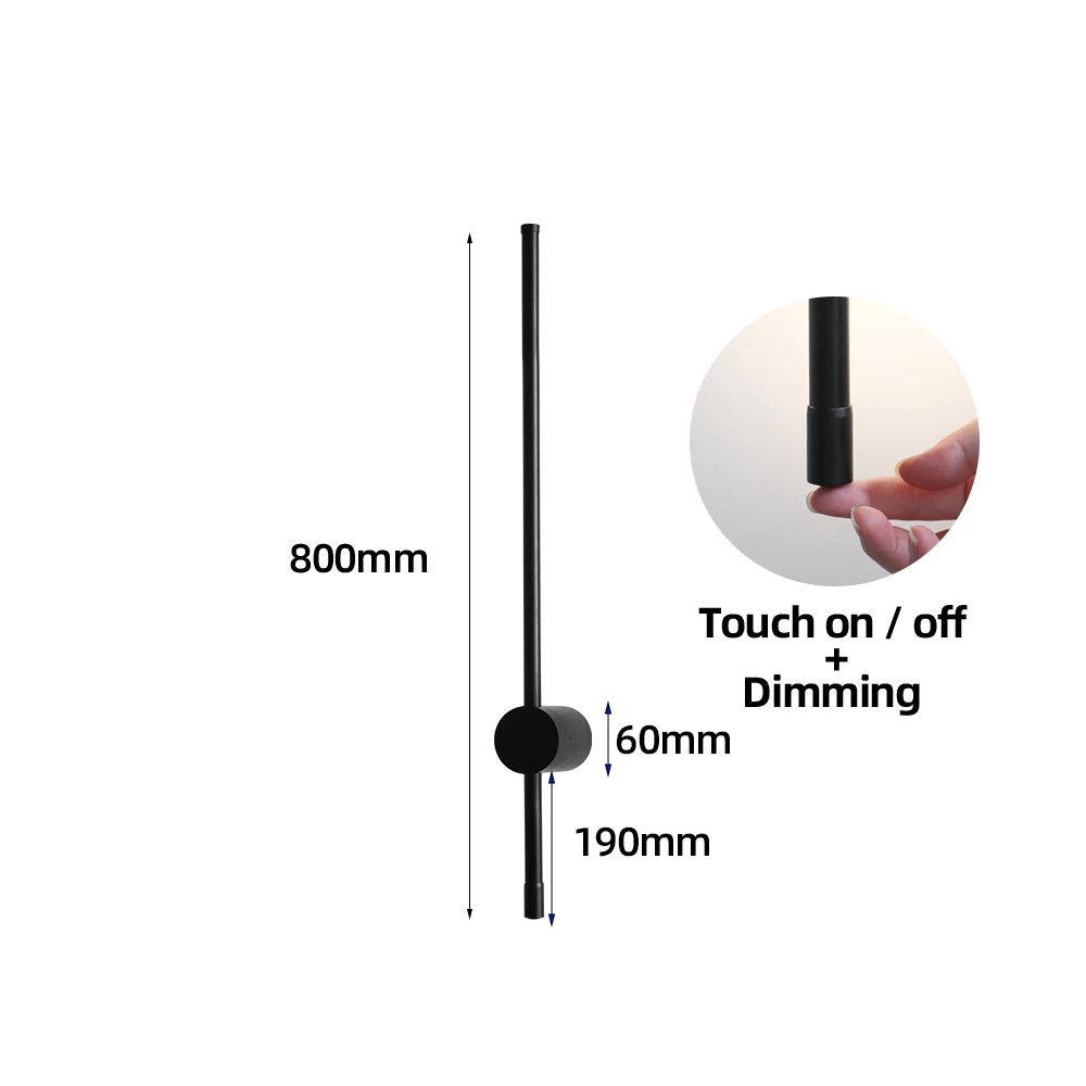 

LUCKYLED кнопочный настенный светильник черный