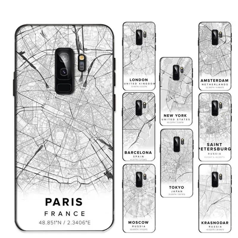 

World Map Travel Country Sketch City Phone Case for Samsung S20 lite S21 S10 S9 plus for Redmi Note8 9pro for Huawei Y6 cover