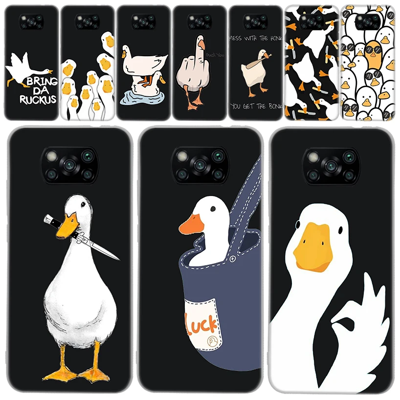 Мягкий чехол для телефона с изображением мультяшной игры утиного гуся Xiaomi Poco X5 X4