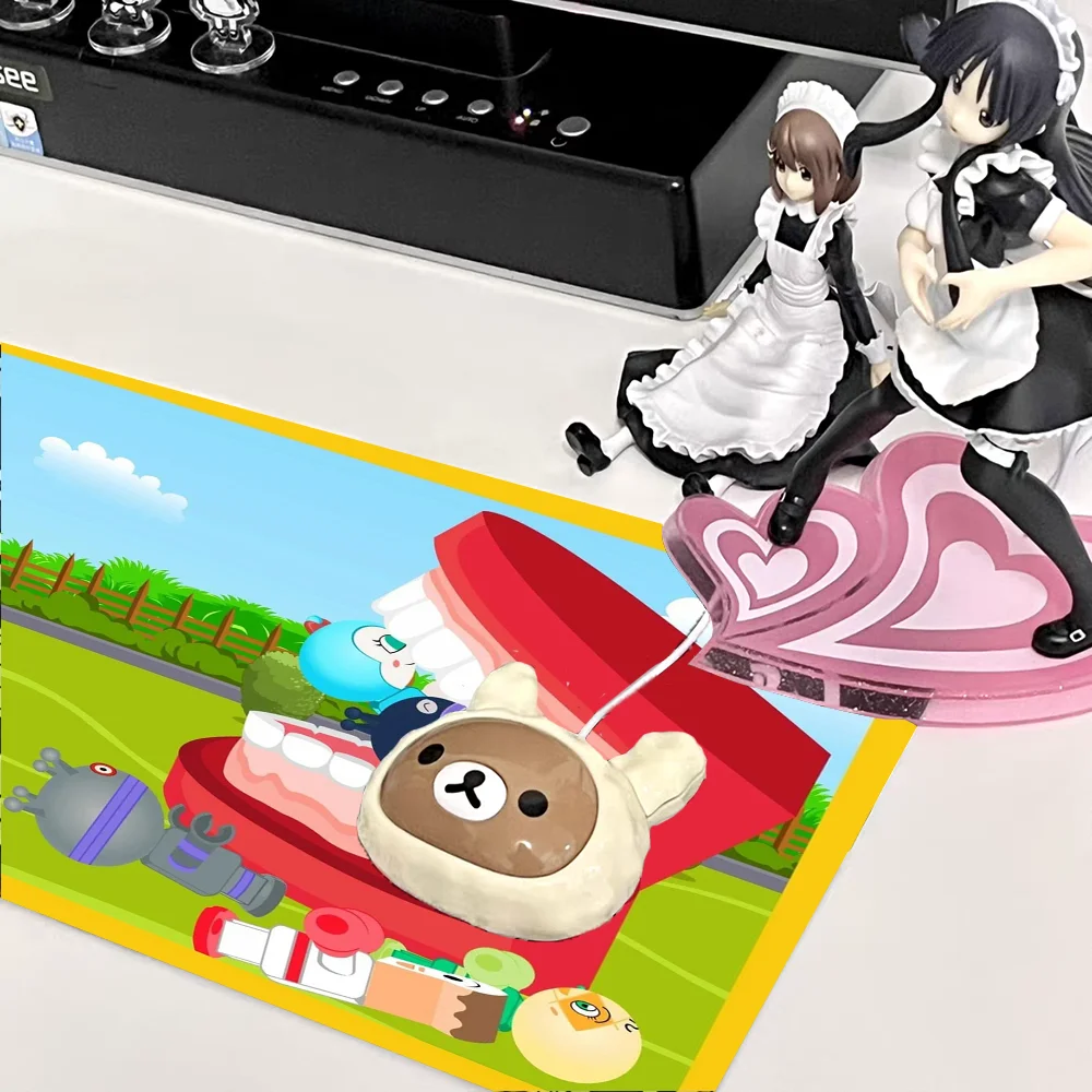 A-Anpanman Mousepad Mouse Mat Desk With Pad Gaming Accessories Prime XXL Keyboard Padding