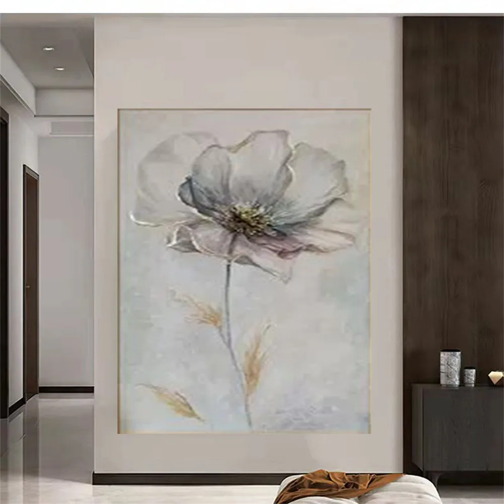 

Чистая ручная роспись цветочная ткань абстрактная картина маслом Минималистичная Модная Современная Художественная стена для дома комнаты настенное крыльцо гостиная спальня