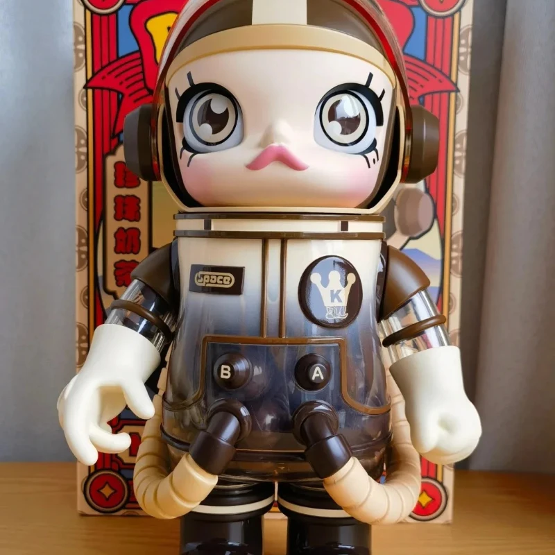 Фото POP MART MEGA SPACE MOLLY 400% Pearl Milk Tea Series MEGA SPACE MOLLY MEILIN PANDA Kawaii Anime Action Surprised Boxs POPMART №5