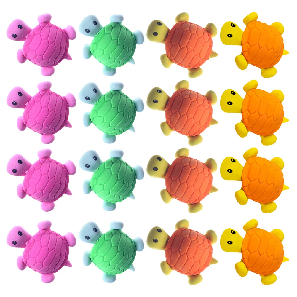 

Erasers Eraser Kids Turtlefor Party Mini Animal Rubber Novelty Tortoise Favor Stationery Christmas Cartoon Puzzle 3D Fun Bulk